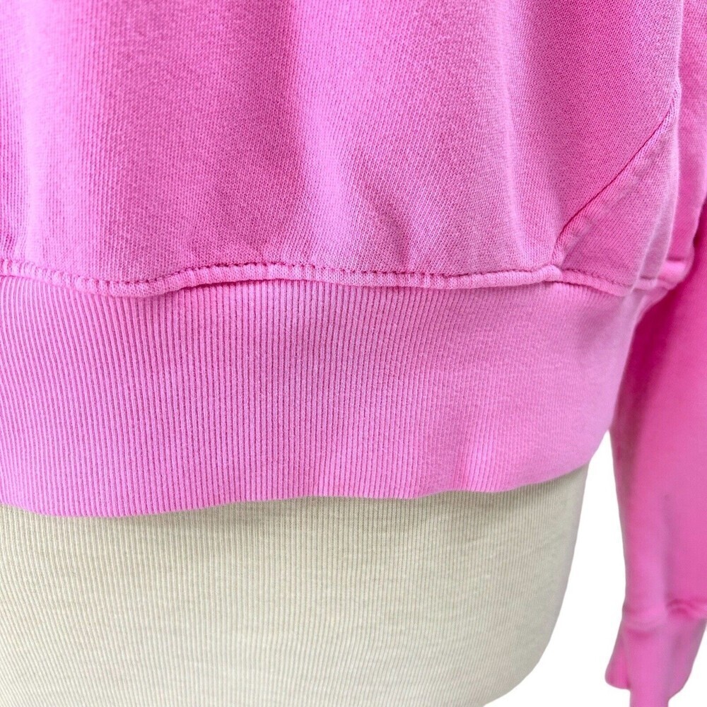 Soulcycle Pullover Top Women Medium Pink Graphic Mattie Crop Sweatshirt Cotton - Picture 7 of 11